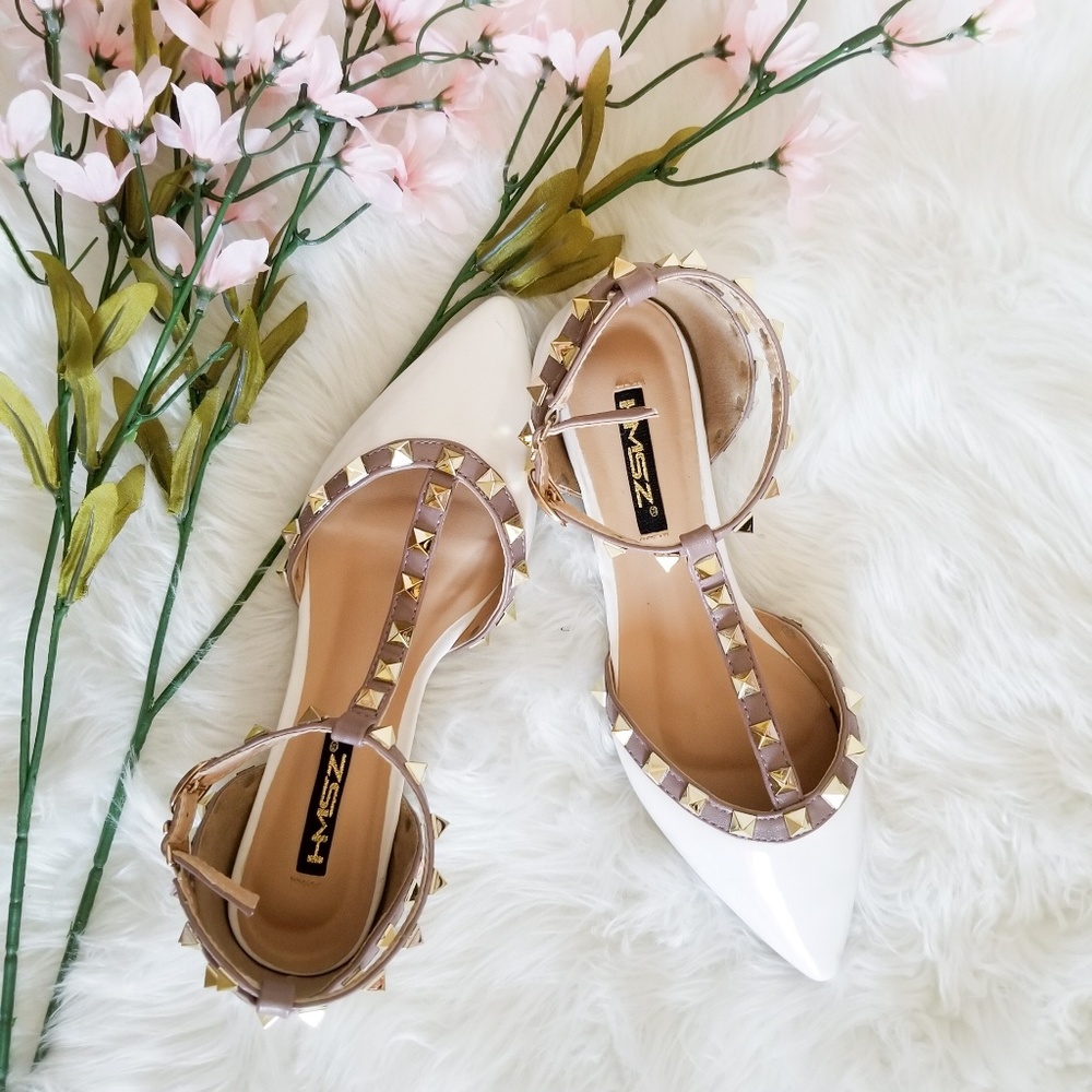 💎T-strap Studded Ballet Flats💎
